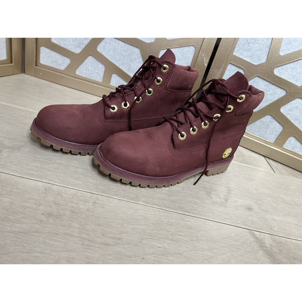 Timberland 6" Premium Puffer Boots Girls 5.5 Women 7 Waterproof Nubuck Leather